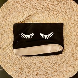 🖤💛 Ipsy Black and Gold Eyelashes Makeup Bag